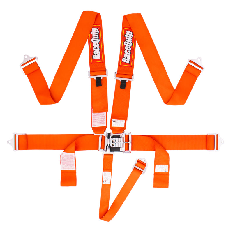 RaceQuip Orange L & L 5pt Seat Belt Seat Belts & Harnesses Racequip