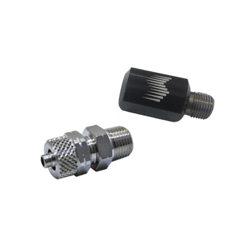 Snow Performance 90 Degree Nozzle Holder (1/8in. NPT to 1/4in. OD Tube) - Black Water Meth Nozzles Snow Performance