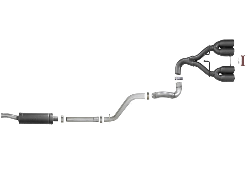 aFe Rebel Series 2.5in 304 SS Cat-Back Exhaust w/ Black Tip 18-20 Jeep Wrangler (JL) Catback aFe