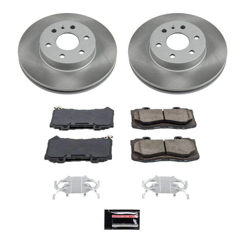 Power Stop 15-20 GMC Canyon Front Semi-Coated Rotor Kit Brake Kits - Performance Blank PowerStop