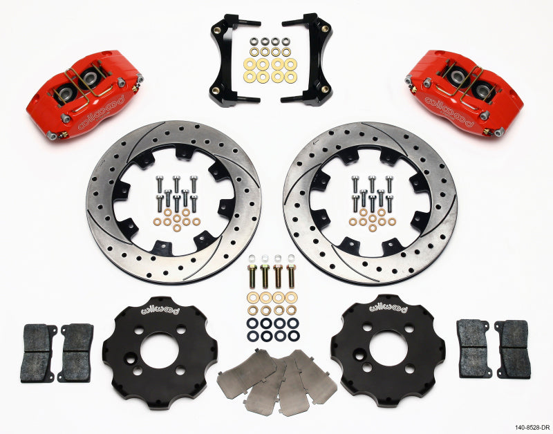 Wilwood Dynapro Radial Front Kit 12.19in Drilled Red Mini Cooper Big Brake Kits Wilwood
