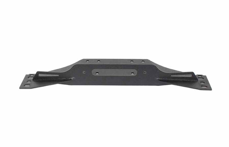 Fishbone Offroad 97-06 Jeep Wrangler TJ Winch Plate Steel - Black Textured Powdercoat Piranha Series Winch Accessories Fishbone Offroad