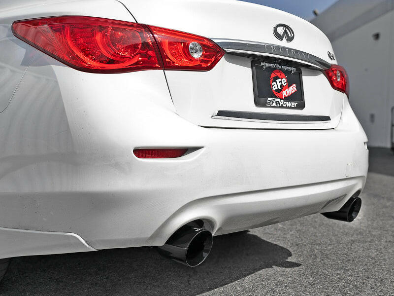 aFe Takeda 2.5in 304 SS Cat-Back Exhaust System w/ Black Tips 16-18 Infiniti Q50 V6-3.0L (tt) Catback aFe