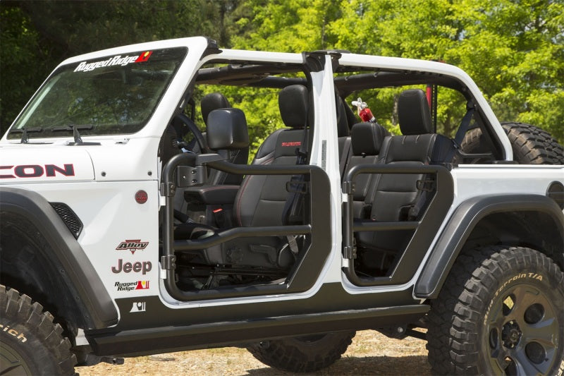 Rugged Ridge Fortis Front Tube Doors with Mirrors 18-23 Jeep Wrangler JL/JT Doors Rugged Ridge