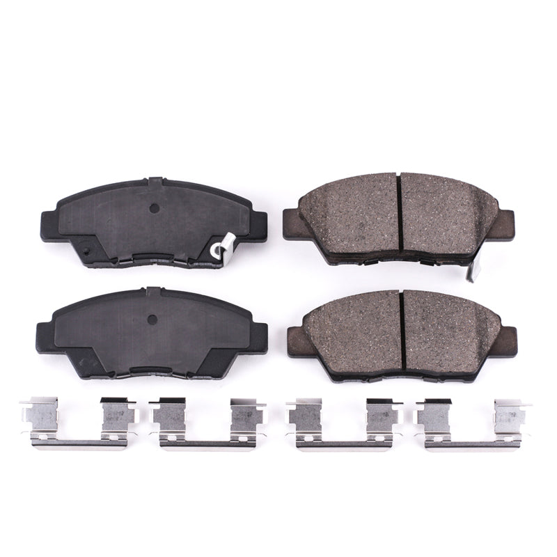 Power Stop 11-15 Honda CR-Z Front Z17 Evolution Ceramic Brake Pads w/Hardware Brake Pads - OE PowerStop