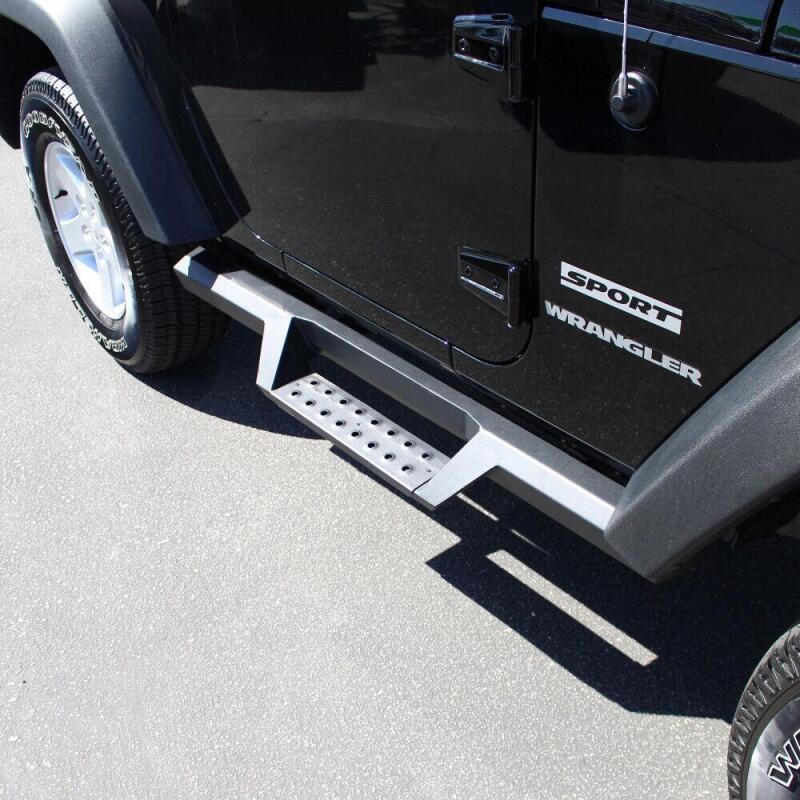Westin/HDX 07-17 Jeep Wrangler 2Dr Drop Nerf Step Bars - Textured Black Nerf Bars Westin