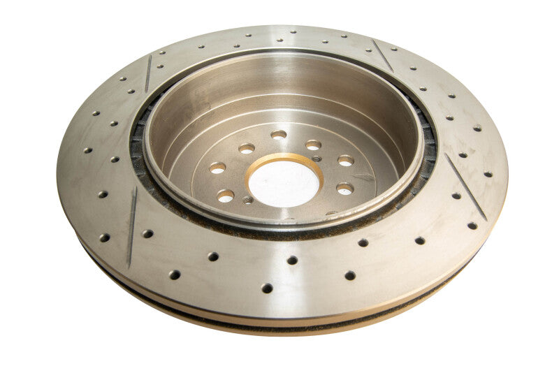 DBA 02-07 Subaru WRX STi 10 Stud Hole Rear Drilled & Slotted Street Series Rotor Brake Rotors - Slot & Drilled DBA