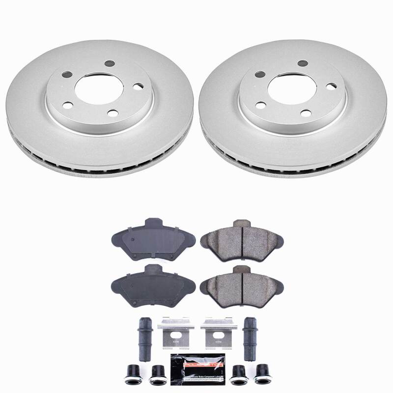 Power Stop 94-98 Ford Mustang Front Z23 Coated Brake Kit Brake Kits - Performance D&S PowerStop