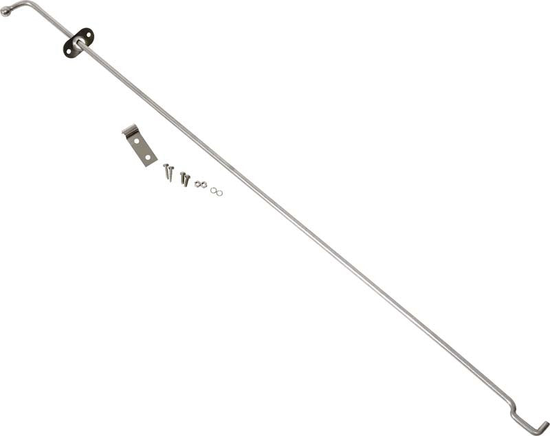 Kentrol 72-86 Jeep CJ Hood Prop Rod - Polished Silver Hoods Kentrol