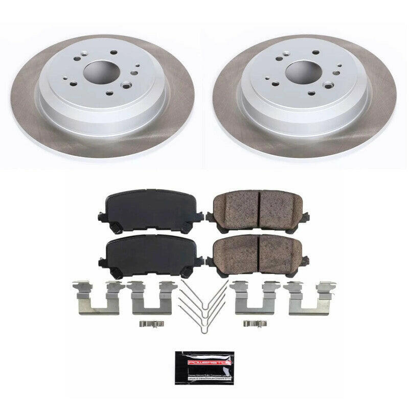 Power Stop 14-16 Acura MDX Rear Semi-Coated Rotor Kit Brake Kits - Performance Blank PowerStop