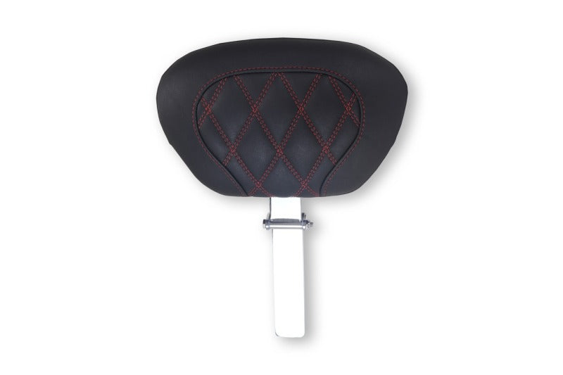 Mustang 08-25 Harley FL Touring Rd King Sp, Rd Glide Ltd, Dble Diamond Driver Backrest - Black/AB Backrests Mustang Motorcycle