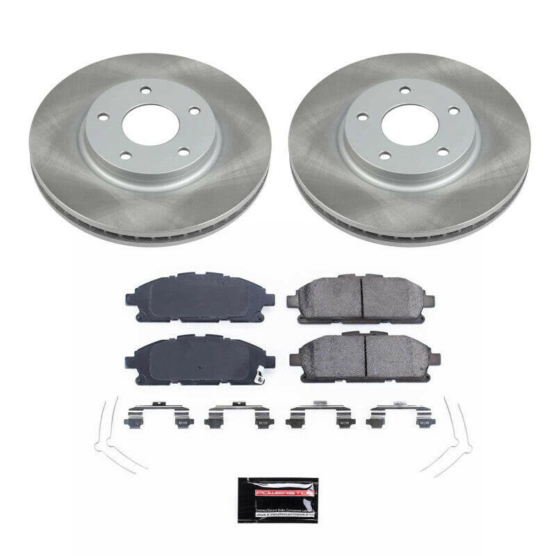 Power Stop 11-17 Nissan Quest Front Semi-Coated Rotor Kit Brake Kits - Performance Blank PowerStop