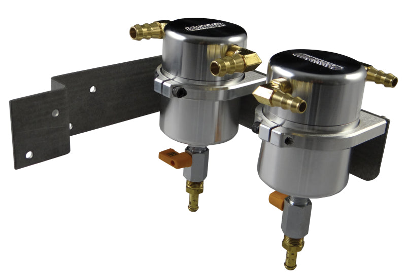 Moroso 08-14 Subaru STi (w/Top Mount Intercooler) Air/Oil Separator Catch Can - Billet Aluminum Oil Catch Cans Moroso