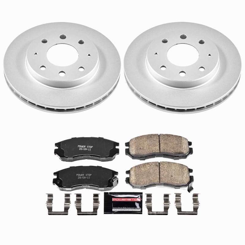 Power Stop 93-95 Eagle Summit Front Z23 Coated Brake Kit Brake Kits - Performance D&S PowerStop