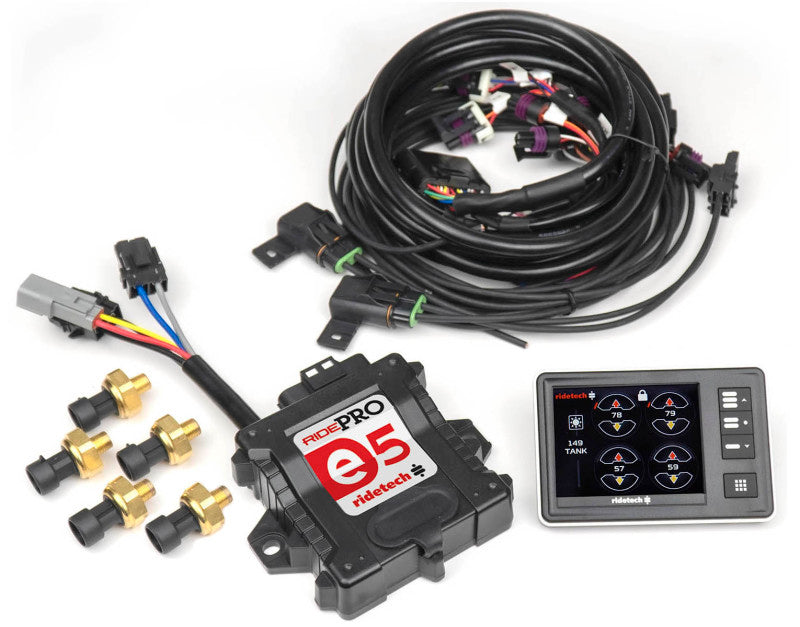 Ridetech RidePro E5 Air Ride Suspension Leveling Control System Air Compressor Systems Ridetech