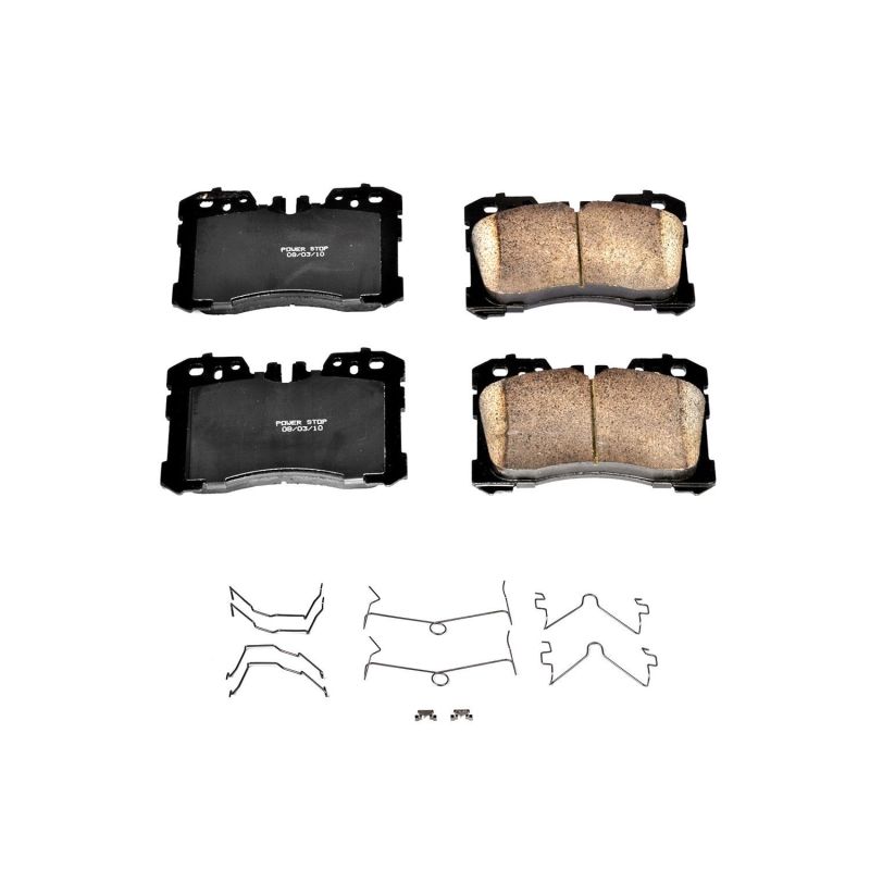 Power Stop 07-17 Lexus LS460 Front Z17 Evolution Ceramic Brake Pads w/Hardware Brake Pads - OE PowerStop