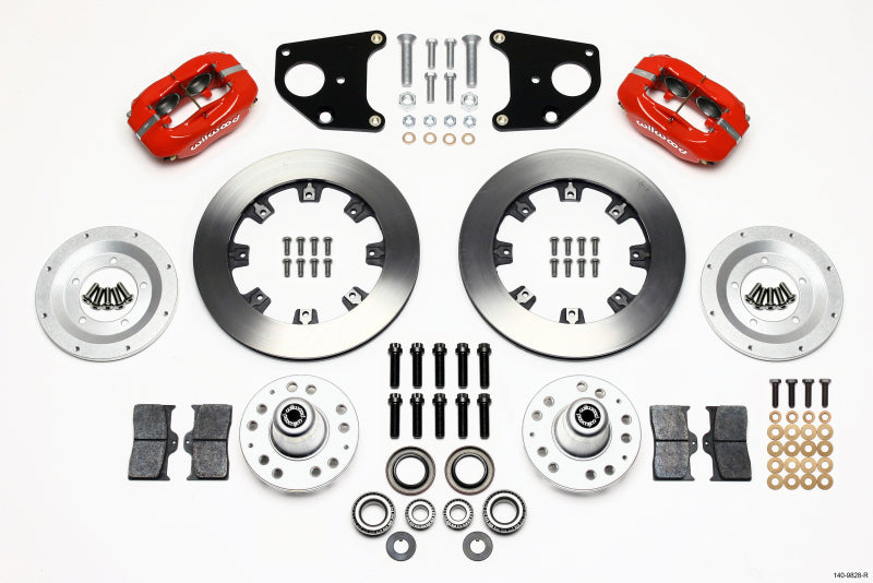 Wilwood Forged Dynalite Front Kit 12.19in Red 62-72 CDP B & E Body-Drum Big Brake Kits Wilwood