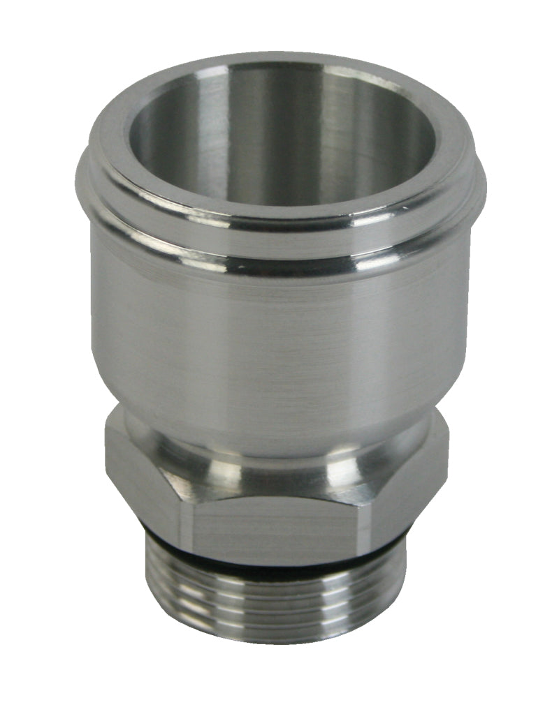 Moroso Electric Water Pump Hose Adapter -16An to 1-3/4in Hose - Raw Aluminum Fittings Moroso