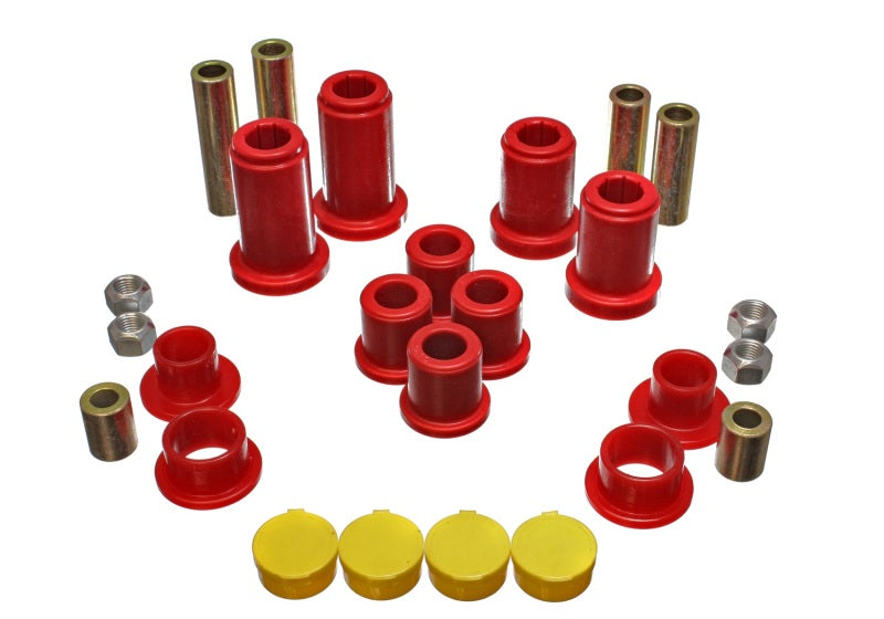 Energy Suspension 99-07 General Motors (Various) Red Front End Control Arm Bushing Set Bushing Kits Energy Suspension