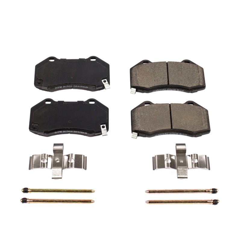 Power Stop 17-18 Fiat 124 Spider Front Z17 Evolution Ceramic Brake Pads w/Hardware Brake Pads - OE PowerStop