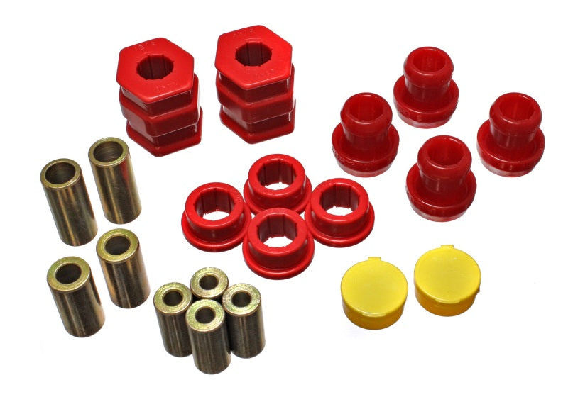 Energy Suspension 96-00 Honda Civic/CRX Red Front Control Arm Bushing Set Bushing Kits Energy Suspension