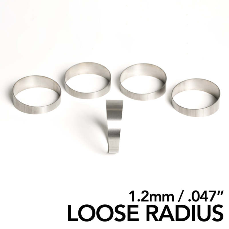 Ticon Industries 2.13in Diameter 2D Loose Radius 1.2mm/.047in Titanium Pie Cut - 5pk Titanium Tubing Ticon