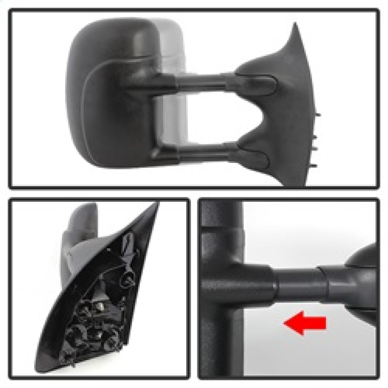 xTune Ford Superduty 02-07 Manual Extendable Manual Adjust Mirror Right MIR-FDSD99S-MA-R Side Mirrors SPYDER
