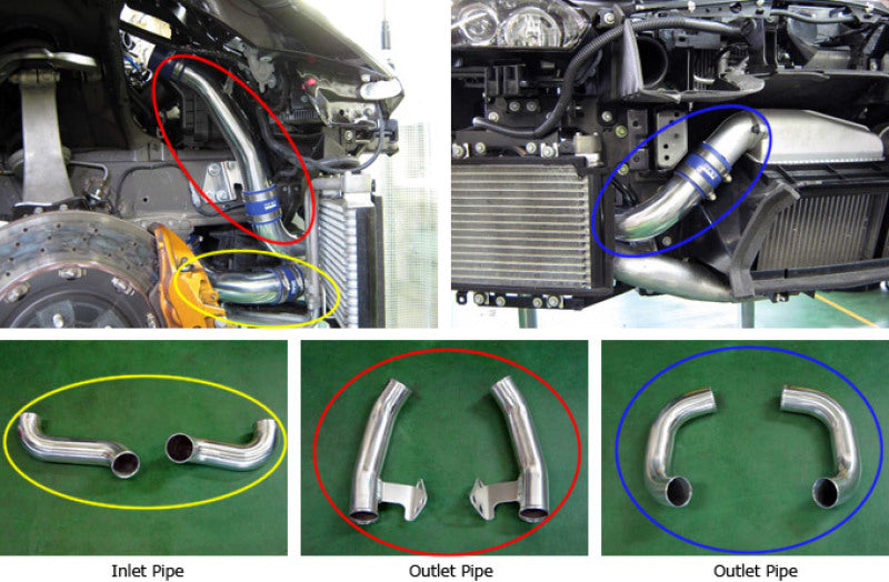 HKS 09-10 Nissan GT-R Intercooler Pipe Kit (2 inlet/4 outlet) Intercooler Pipe Kits HKS