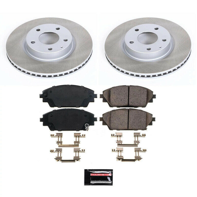 Power Stop 16-21 Mazda CX-3 Front Semi-Coated Rotor Kit Brake Kits - Performance Blank PowerStop