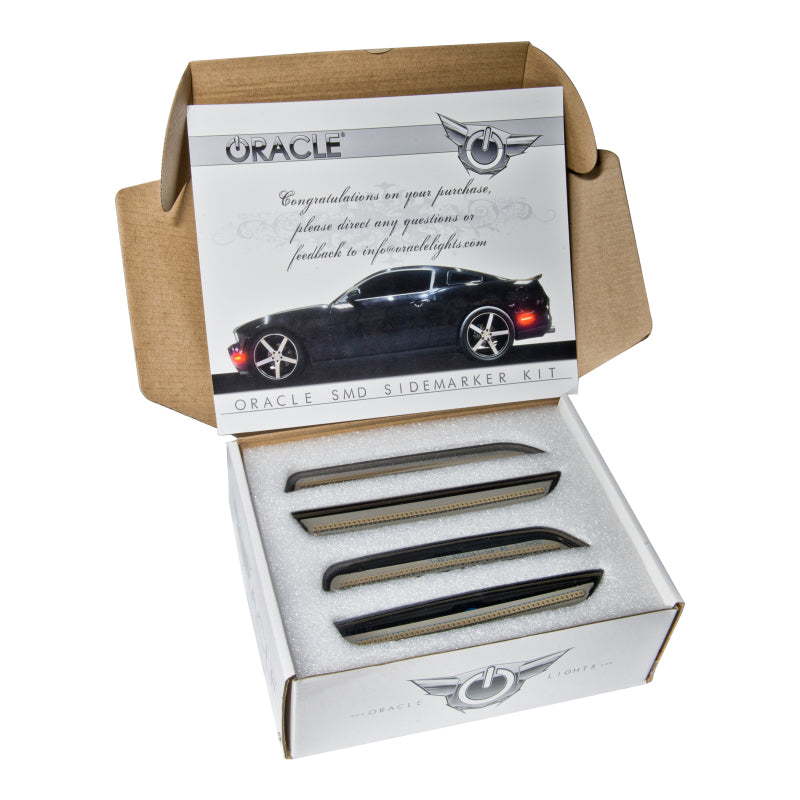 Oracle 10-14 Ford Mustang Concept Sidemarker Set - Clear - No Paint Light Strip LED ORACLE Lighting