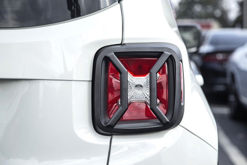 Rugged Ridge 15-18 Jeep Renegade BU Black Tail Light Euro Guards Light Covers and Guards Rugged Ridge