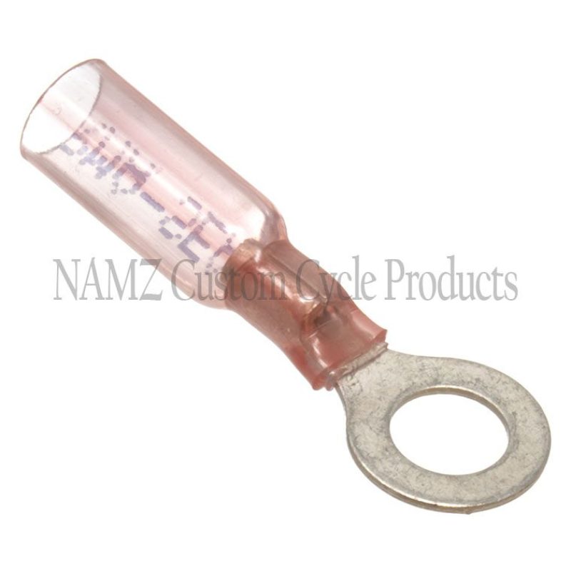 NAMZ Heat Sealable .25in. Ring Terminals 22-18g (25 Pack) Wiring Connectors NAMZ
