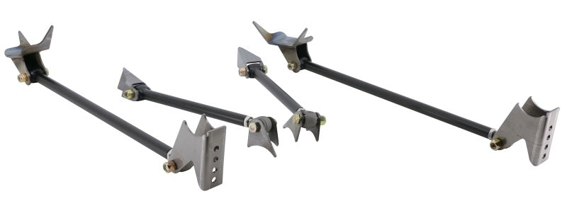 Ridetech Universal Weld-in Triangulated 4 Link Kit Black Powdercoated Shock Mounts & Camber Plates Ridetech