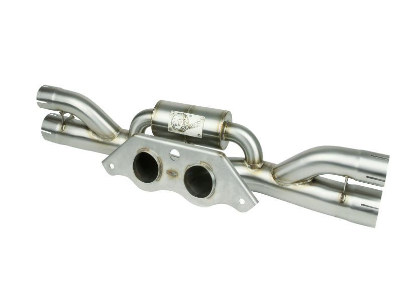 aFe Power MACHForce XP 304 Stainless Secondary Muffler Delete Pipe 14-19 Porsche 911 GT3 3.8L/4.0L Catback aFe