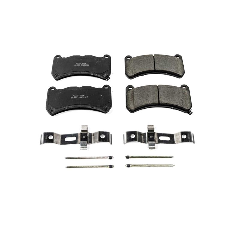 Power Stop 13-14 Ford Mustang Front Z17 Evolution Ceramic Brake Pads w/Hardware Brake Pads - OE PowerStop