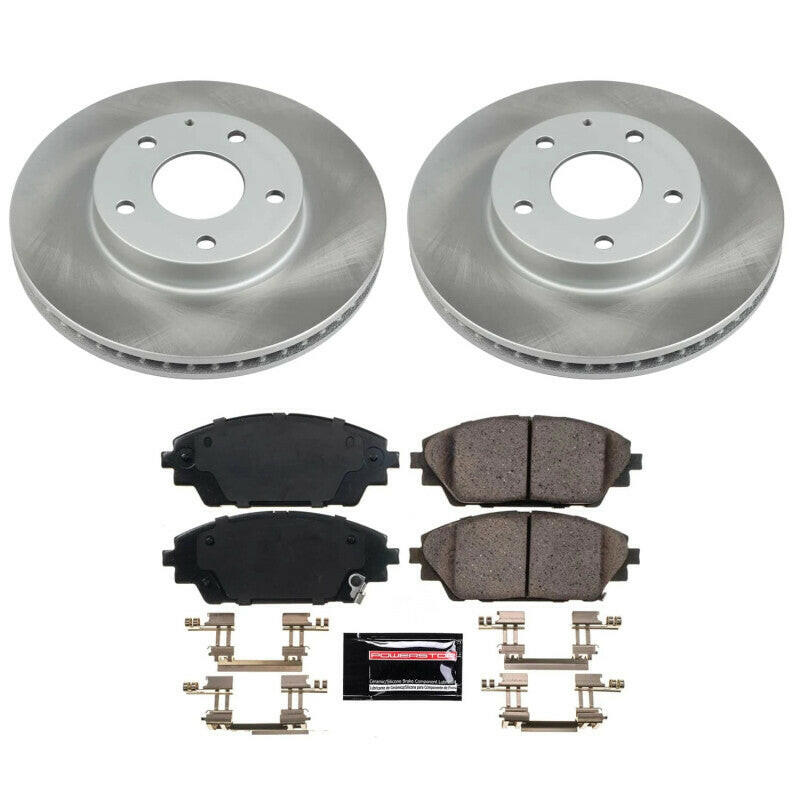 Power Stop 16-21 Mazda CX-3 Front Semi-Coated Rotor Kit Brake Kits - Performance Blank PowerStop