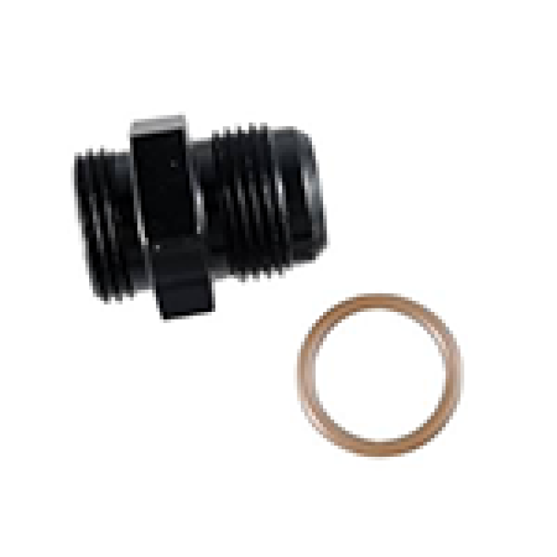 Fragola -4AN x 3/4-16 (8) Radius Fitting - Black Fittings Fragola