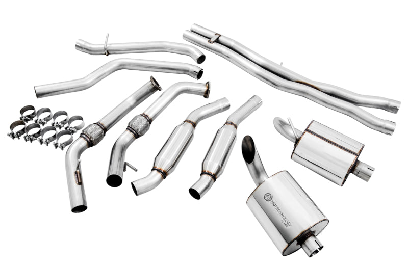 AWE Tuning Audi B9 SQ5 Resonated Touring Edition Cat-Back Exhaust - No Tips (Turn Downs) Catback AWE Tuning