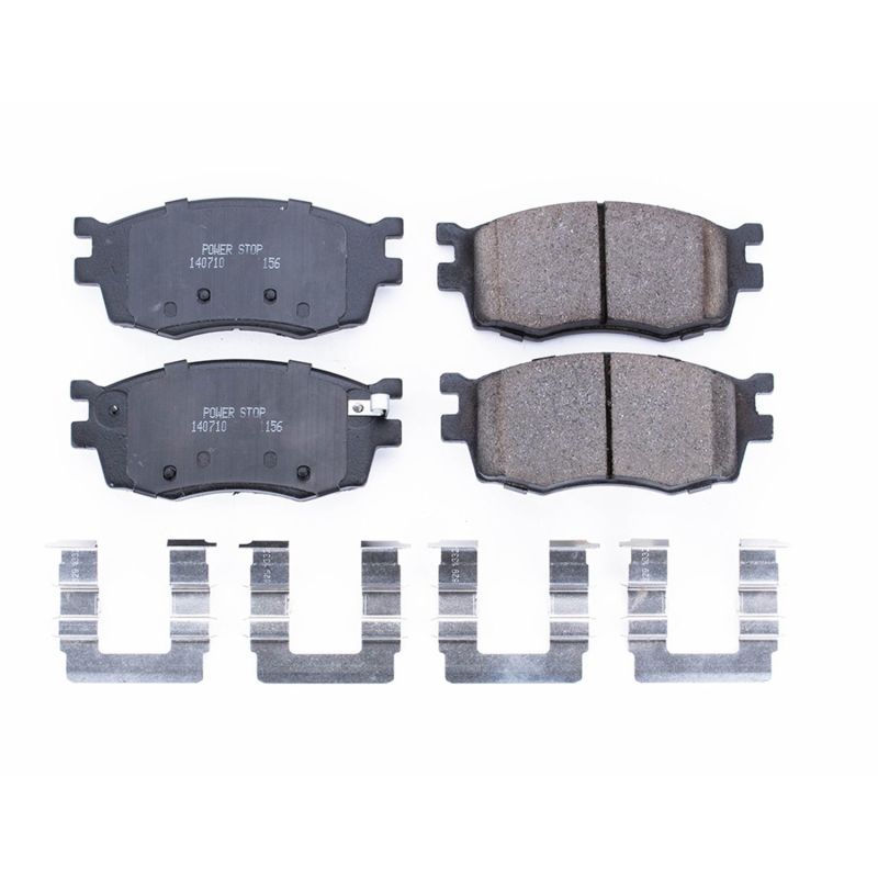 Power Stop 06-11 Hyundai Accent Front Z17 Evolution Ceramic Brake Pads w/Hardware Brake Pads - OE PowerStop