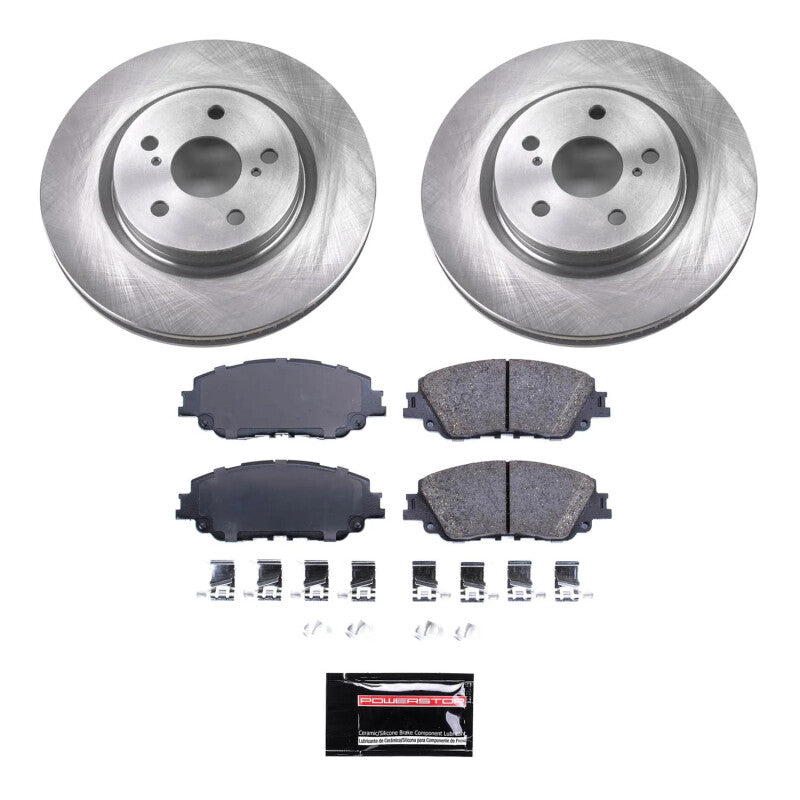 Power Stop 21-23 Toyota Venza Front Semi-Coated Rotor Kit Brake Kits - Performance Blank PowerStop