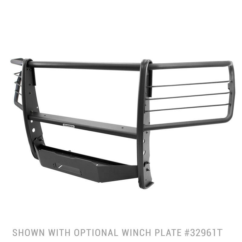 Go Rhino 18-20 Ford F-150 3100 Series StepGuard Center Grille + Brush Guard - Tex. Blk Grille Guards Go Rhino