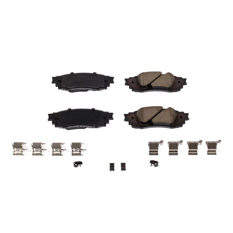 Power Stop 2019 Lexus ES300h Rear Z17 Evolution Ceramic Brake Pads w/Hardware Brake Pads - OE PowerStop