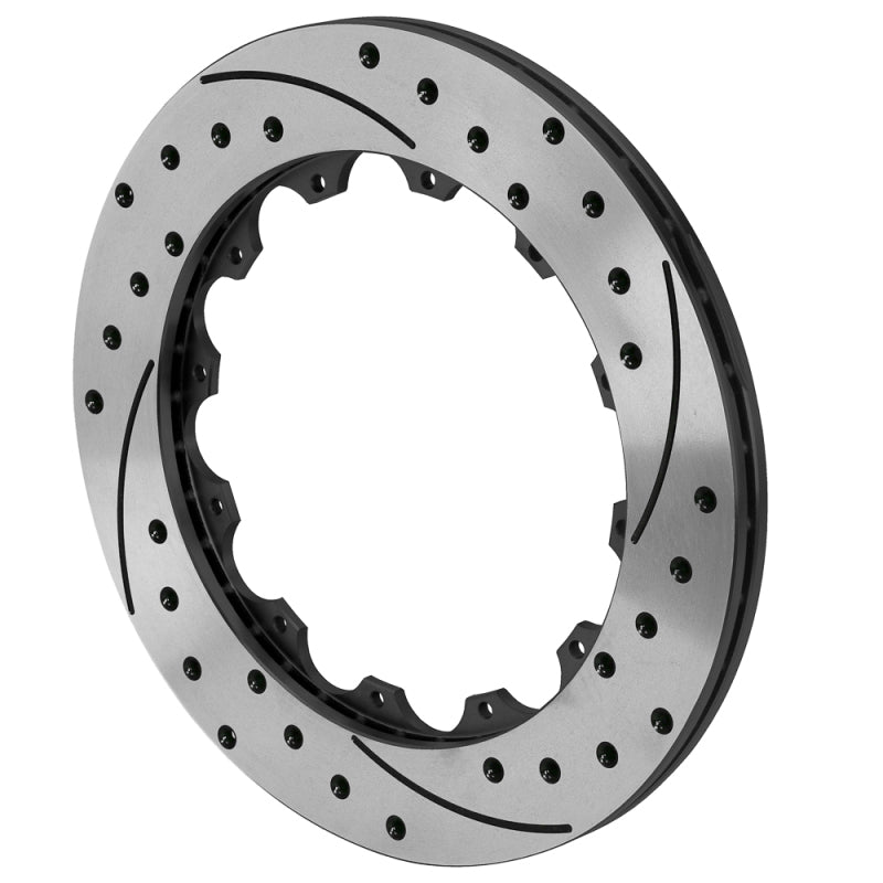 Wilwood 12x8.75 Black Right Side SRP Drilled & Slotted Rotor Ring Brake Rotors - 2 Piece Wilwood