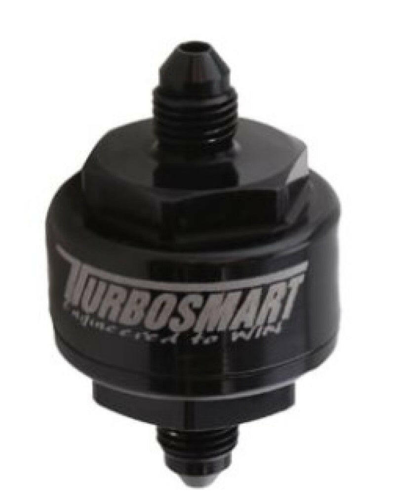 Turbosmart Billet Turbo Oil Feed Filter w/44 Micron Pleated Disc -4AN Male Inlet - Black Oil Filter Other Turbosmart