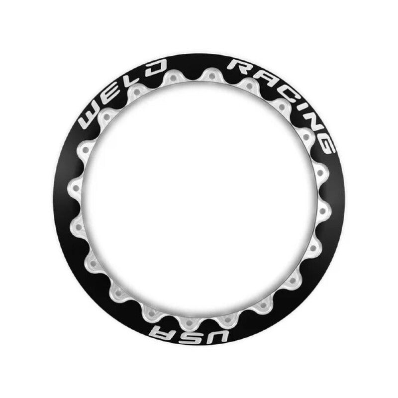 Weld Double Beadlock Ring 16in. / 18-Hole Drag Ultra Lite - Black Wheel Accessories Weld