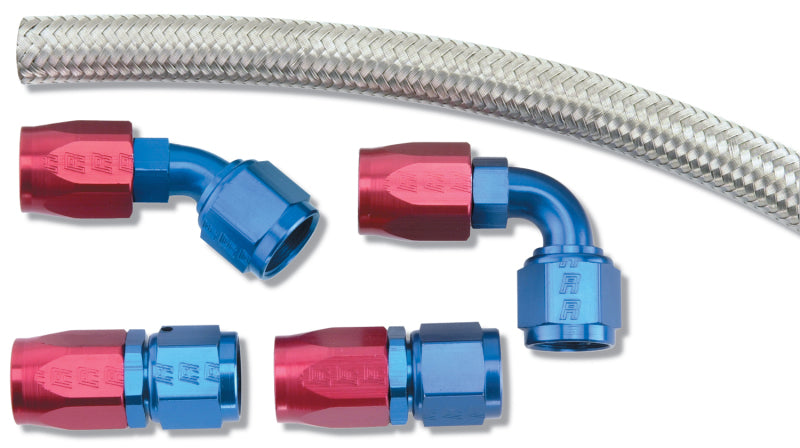 Russell Performance Holley - Fuel Pump to -8 Dual Inlet Kit (For ProFlex -4ft hose) Fittings Russell