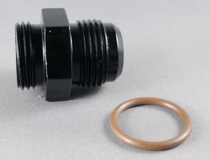 Fragola -12AN x 1 1/16-12 (12) Radius Fitting Vac Pump - Black Fittings Fragola