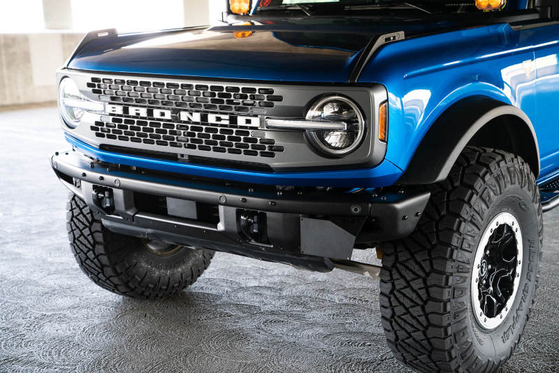 DV8 Offroad 21-22 Ford Bronco Factory Front Bumper License Relocation Bracket - Side License Plate Relocation DV8 Offroad