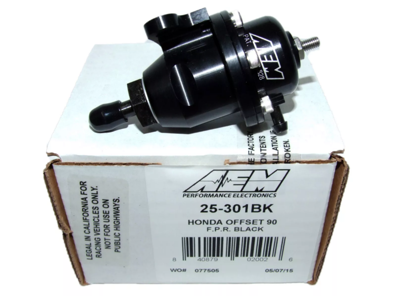 AEM 98-99 Acura CL / 00-05 S2000 / 98-02 Accord / 96-00 Civic Black Adjustable Fuel Pressure Regulat Fuel Pressure Regulators AEM