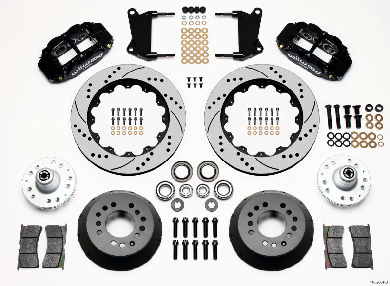 Wilwood Narrow Superlite 6R Front Hub Kit 14.00in Drilled 67-69 Camaro 64-72 Nova Chevelle Big Brake Kits Wilwood